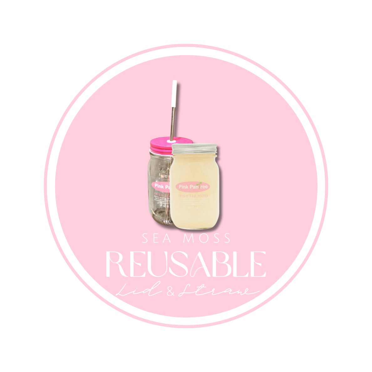 Sea Moss: Irish Moss + Reusable Lid & Straw