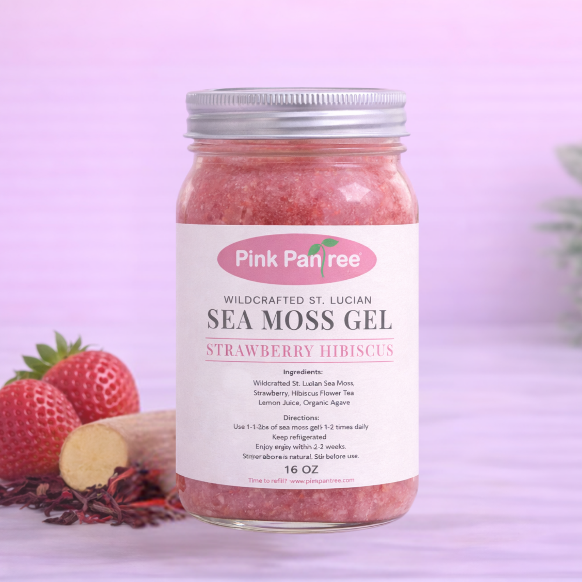 Sea Moss: Strawberry Hibiscus