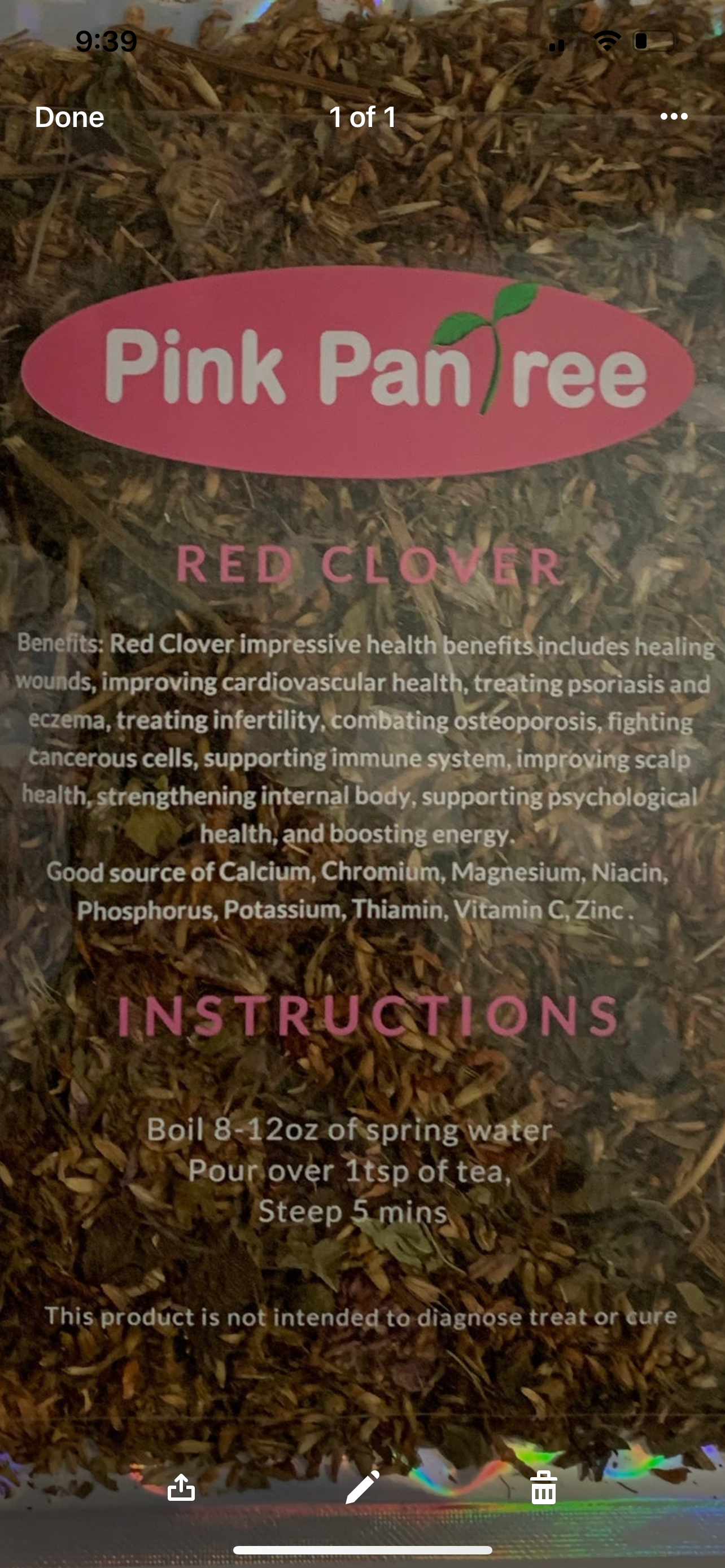 Organic Wildcrafted Red Clover